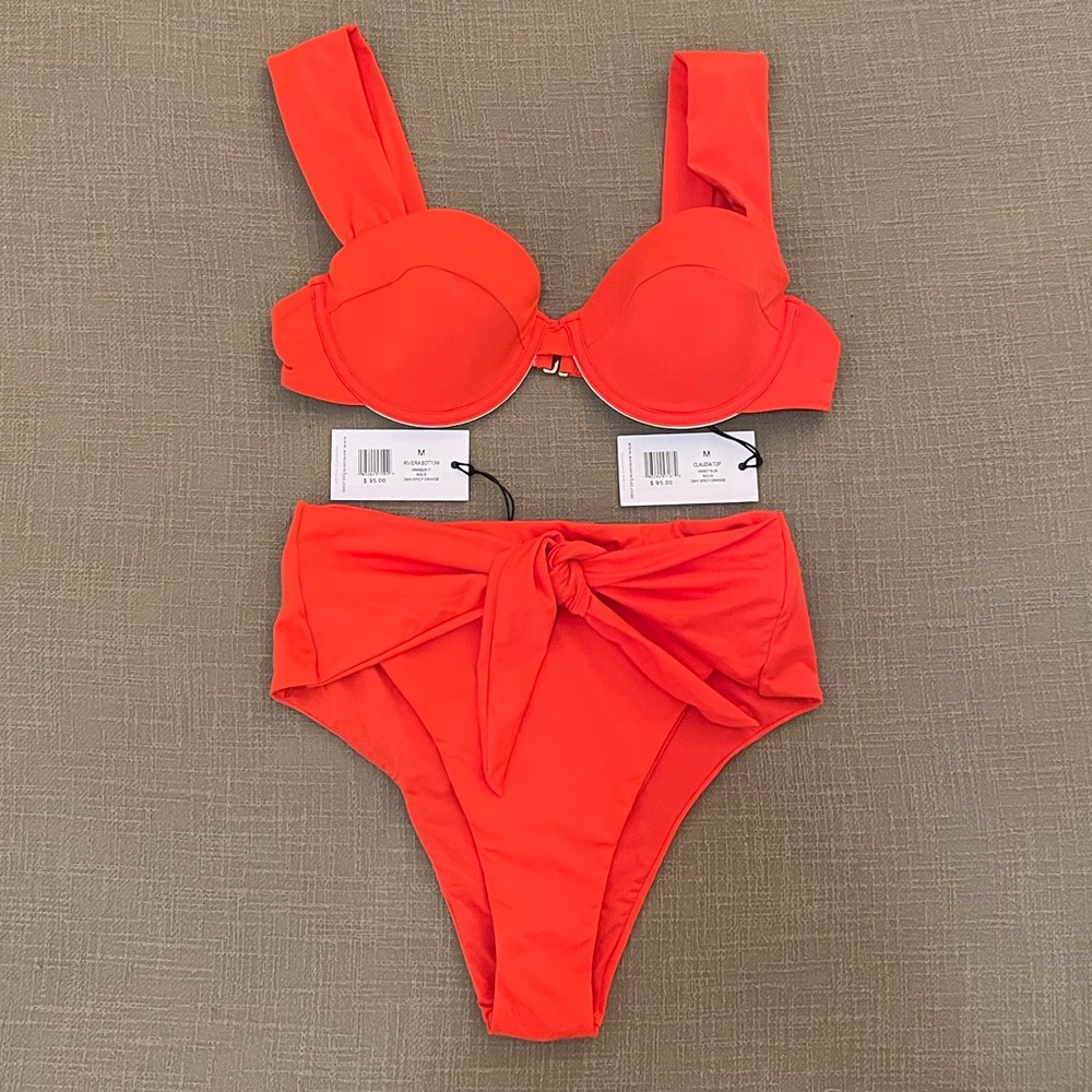 WEWOREWHAT NWT Claudia Bikini Top & Riviera Swim Bottom - Size M